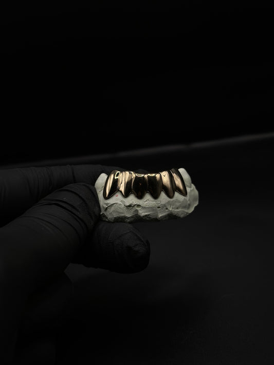 6SET PLAIN GOLD GRILL